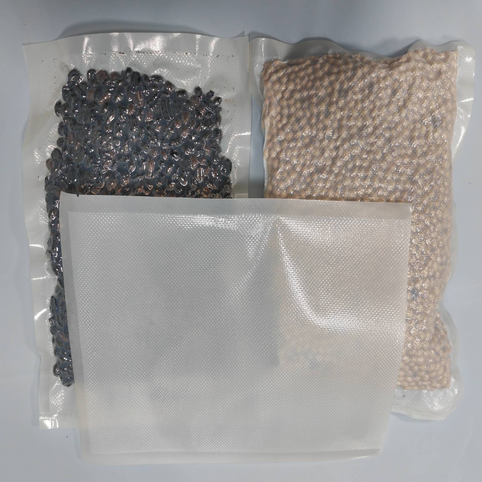 Compostable degradable embossed vacuum bag